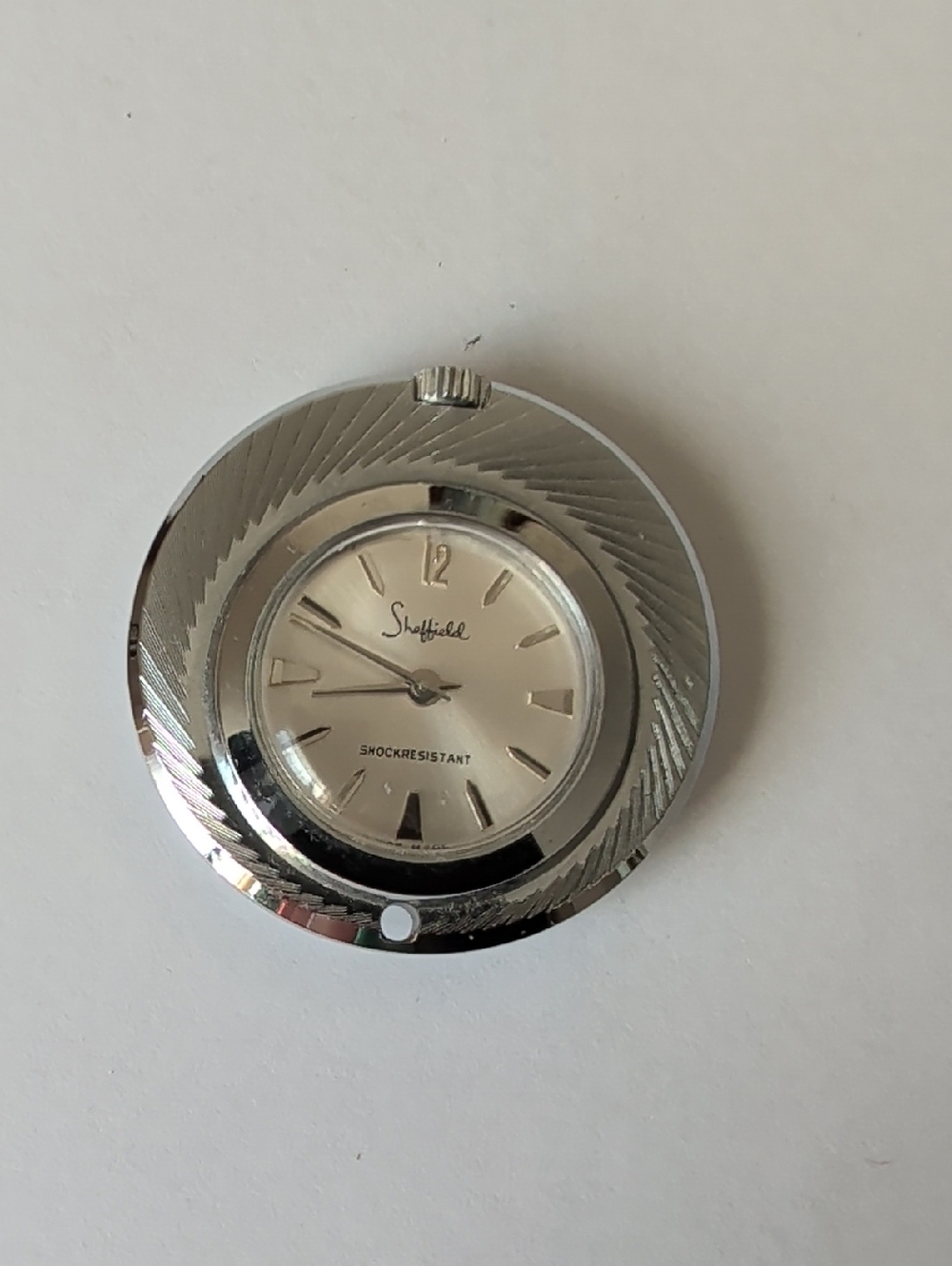 Sheffield Silver-Tone Round Watch Pendant - Silver
